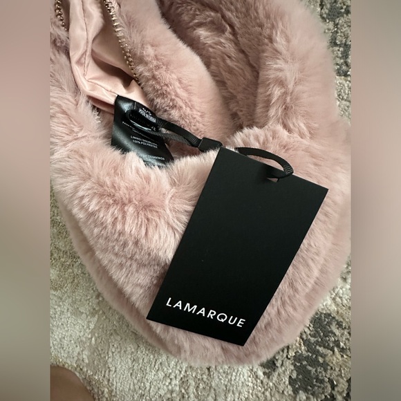 LAMARQUE Faux Fur Hobo Bag - New! - Picture 5 of 9